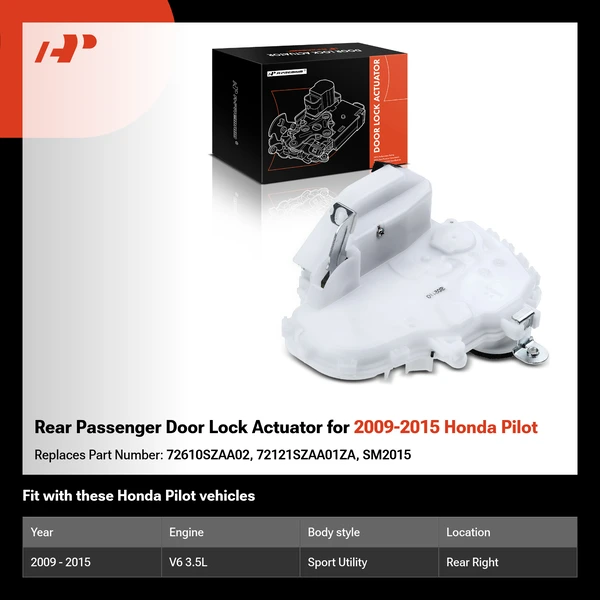 Rear Passenger Door Lock Actuator for 2009-2015 Honda Pilot