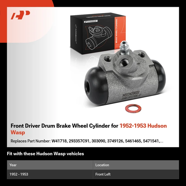 Front Driver Drum Brake Wheel Cylinder for 1952-1953 Hudson Wasp