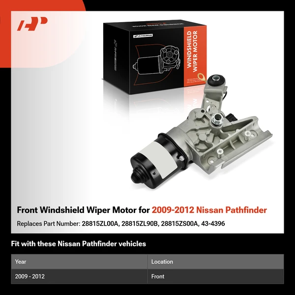 Front Windshield Wiper Motor for 2009-2012 Nissan Pathfinder