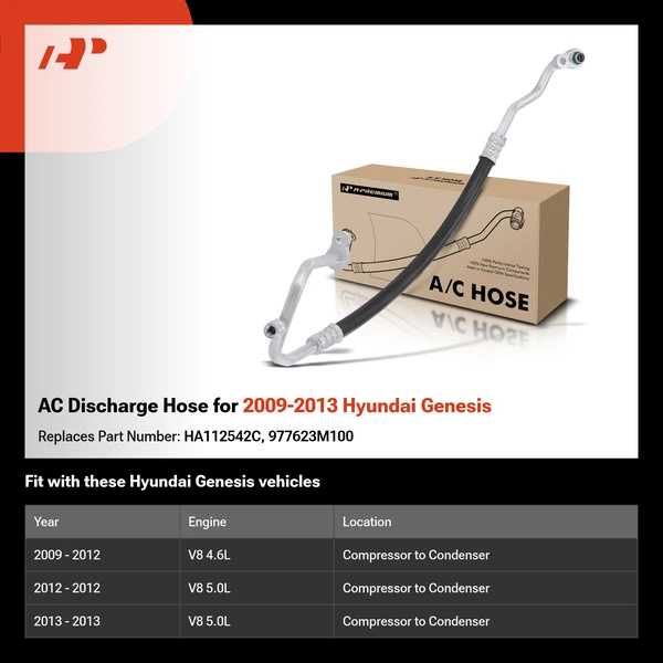 AC Discharge Hose for 2009-2013 Hyundai Genesis