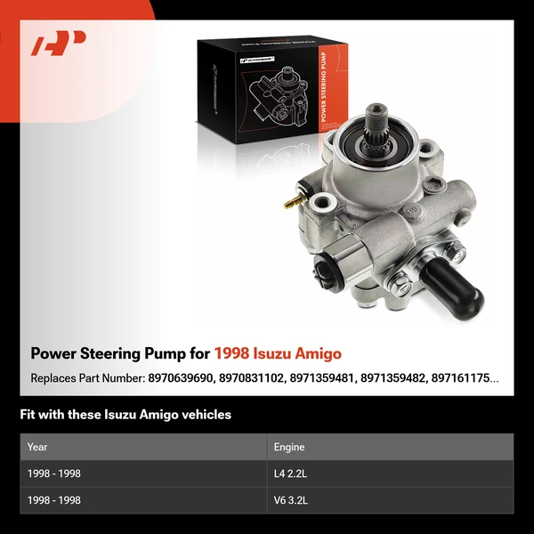 Power Steering Pump for 1998 Isuzu Amigo