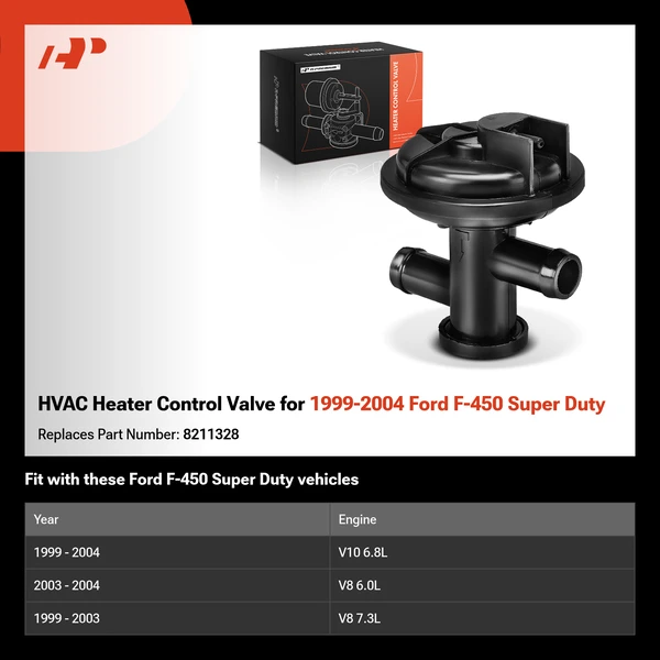 HVAC Heater Control Valve for 1999-2004 Ford F-450 Super Duty