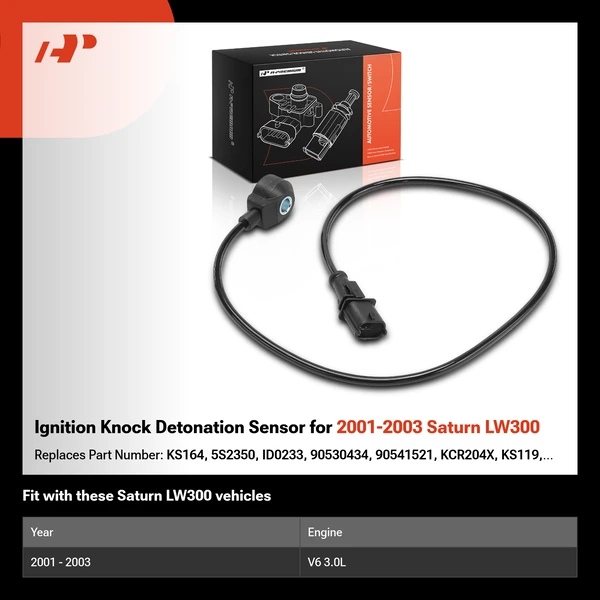 Ignition Knock Detonation Sensor for 2001-2003 Saturn LW300