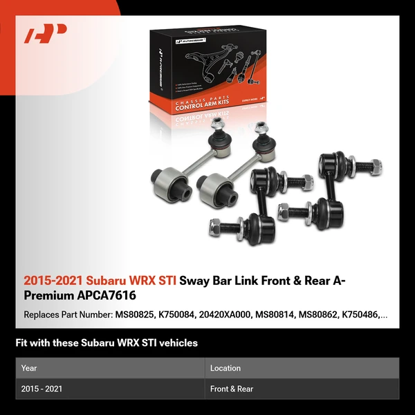 2015-2021 Subaru WRX STI Sway Bar Link Front & Rear A-Premium APCA7616