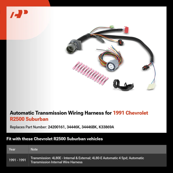 Automatic Transmission Wiring Harness for 1991 Chevrolet R2500 Suburban