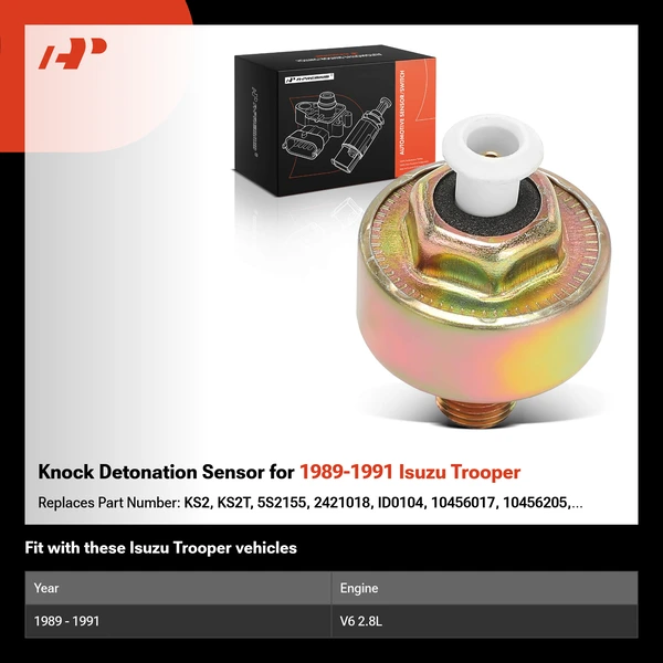 Knock Detonation Sensor for 1989-1991 Isuzu Trooper