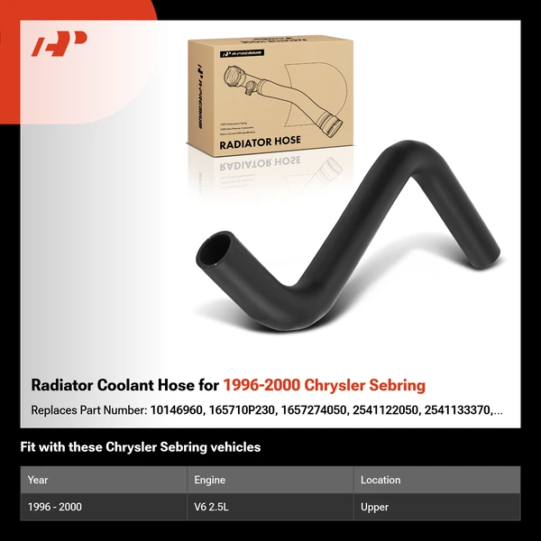 Radiator Coolant Hose for 1996-2000 Chrysler Sebring