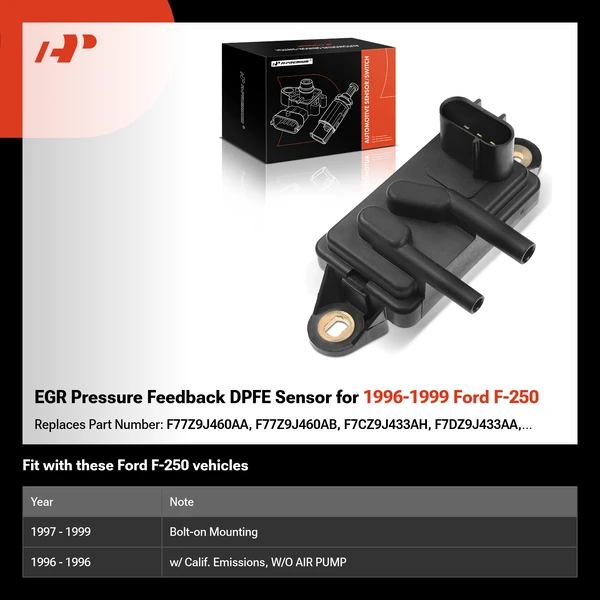 EGR Pressure Feedback DPFE Sensor for 1996-1999 Ford F-250