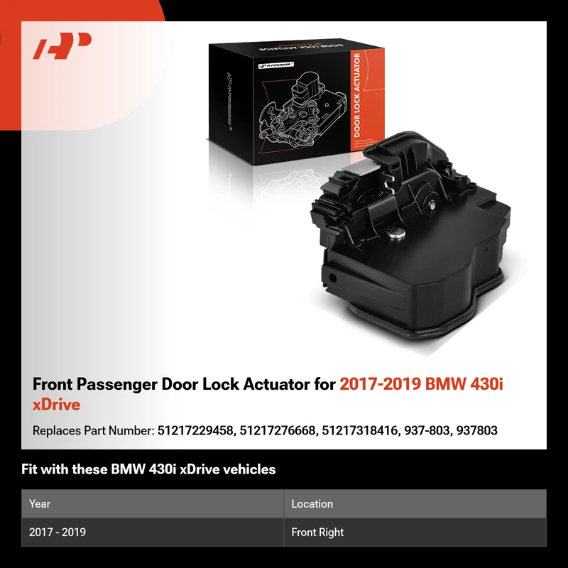 Front Passenger Door Lock Actuator for 2017-2019 BMW 430i xDrive