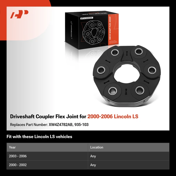 Driveshaft Coupler Flex Joint for 2000-2006 Lincoln LS