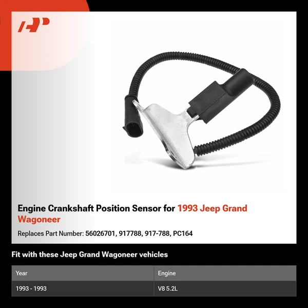 Engine Crankshaft Position Sensor for 1993 Jeep Grand Wagoneer