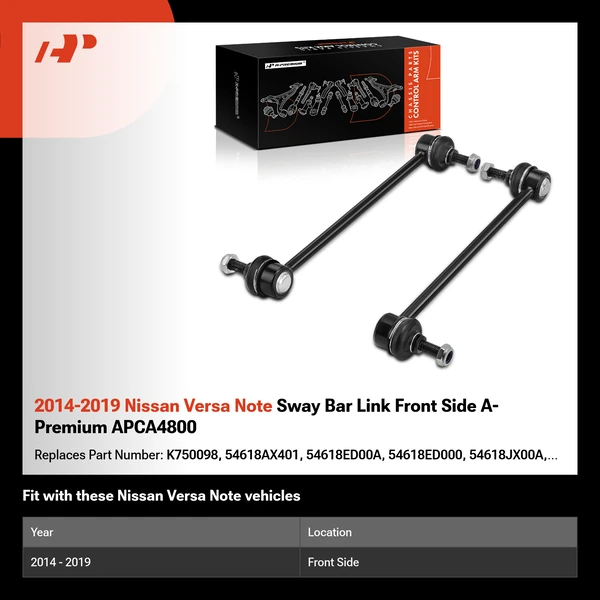 2014-2019 Nissan Versa Note Sway Bar Link Front Side A-Premium APCA4800