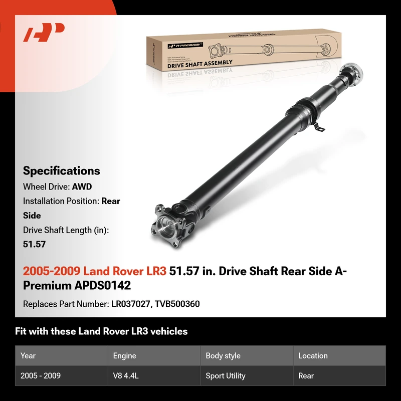 2005-2009 Land Rover LR3 51.57 in. Drive Shaft Rear Side A-Premium APDS0142