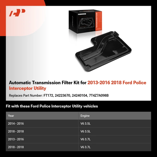 Automatic Transmission Filter Kit for 2013-2016 2018 Ford Police Interceptor Utility