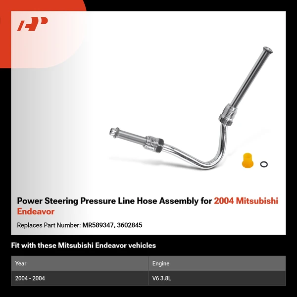 Power Steering Pressure Line Hose Assembly for 2004 Mitsubishi Endeavor