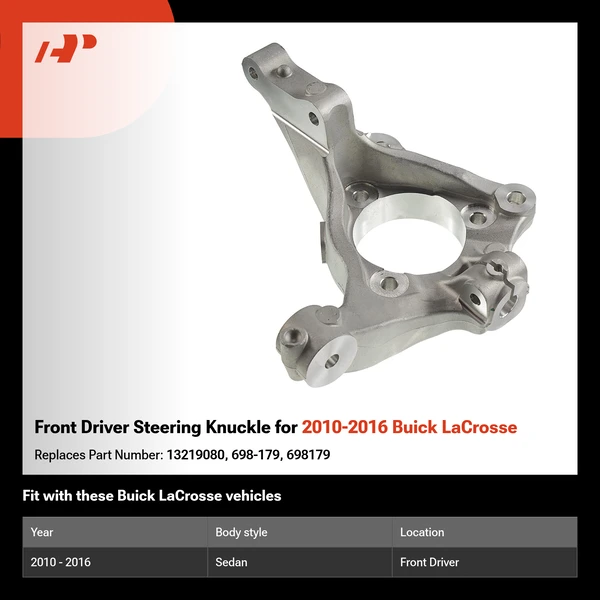 Front Driver Steering Knuckle for 2010-2016 Buick LaCrosse