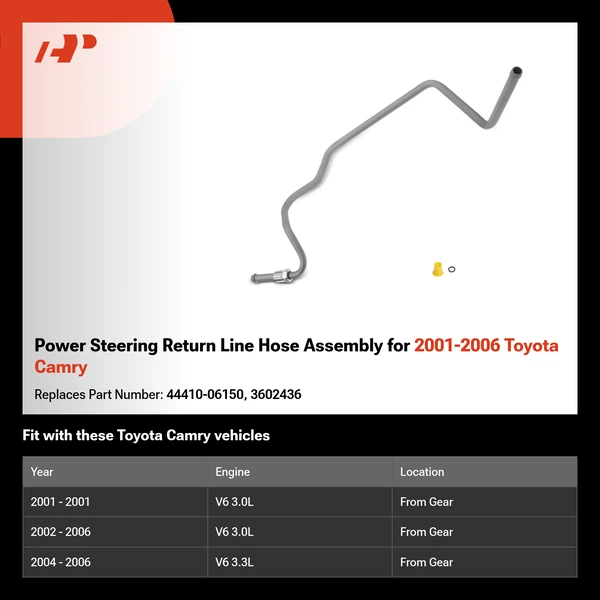 Power Steering Return Line Hose Assembly for 2001-2006 Toyota Camry
