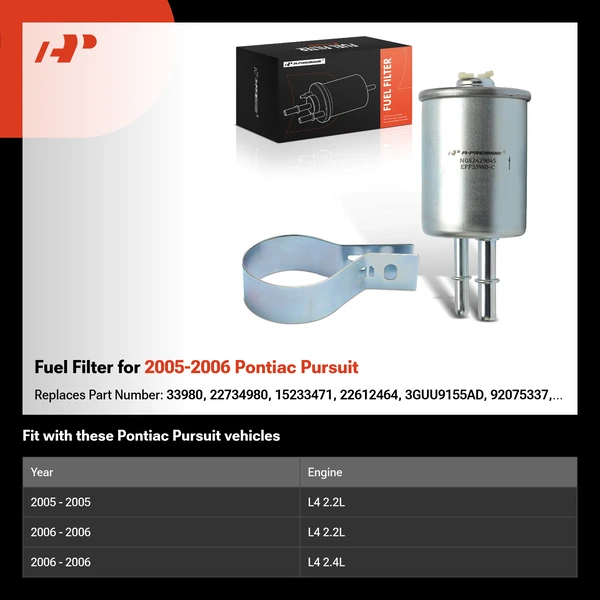 Fuel Filter for 2005-2006 Pontiac Pursuit