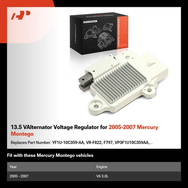 13.5 VAlternator Voltage Regulator for 2005-2007 Mercury Montego