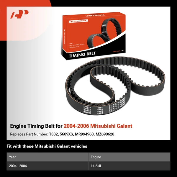 Engine Timing Belt for 2004-2006 Mitsubishi Galant