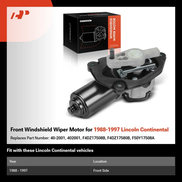 Front Windshield Wiper Motor for 1988-1997 Lincoln Continental