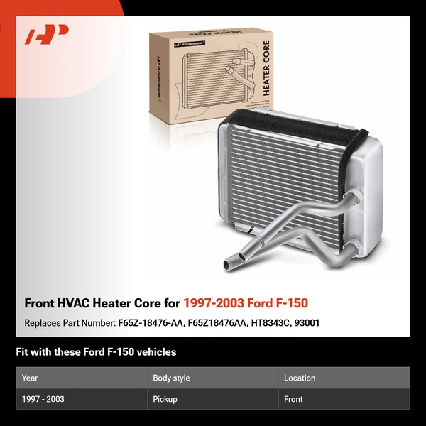 Front HVAC Heater Core for 1997-2003 Ford F-150