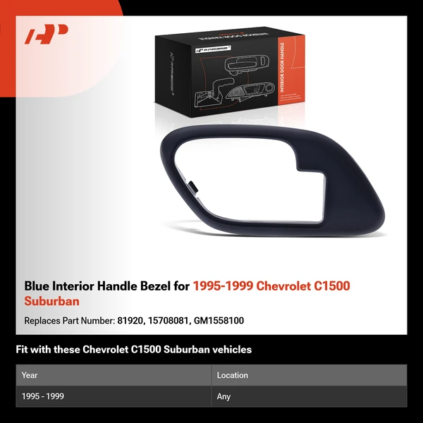 Blue Interior Handle Bezel for 1995-1999 Chevrolet C1500 Suburban
