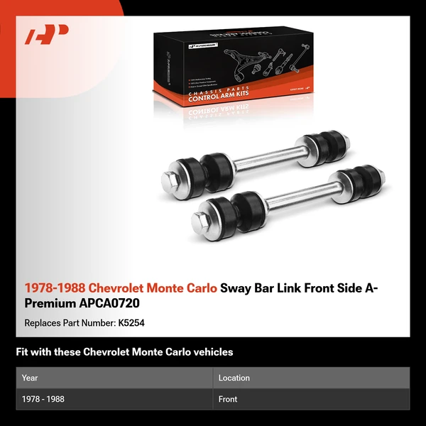 1978-1988 Chevrolet Monte Carlo Sway Bar Link Front Side A-Premium APCA0720