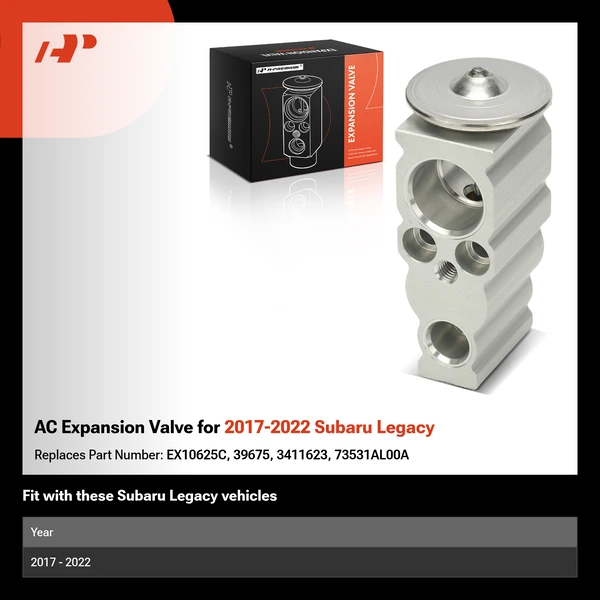 AC Expansion Valve for 2017-2022 Subaru Legacy