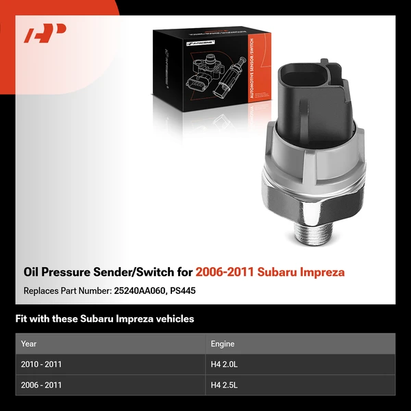 Oil Pressure Sender/Switch for 2006-2011 Subaru Impreza
