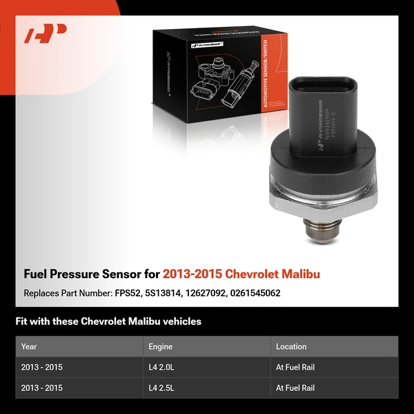 Fuel Pressure Sensor for 2013-2015 Chevrolet Malibu