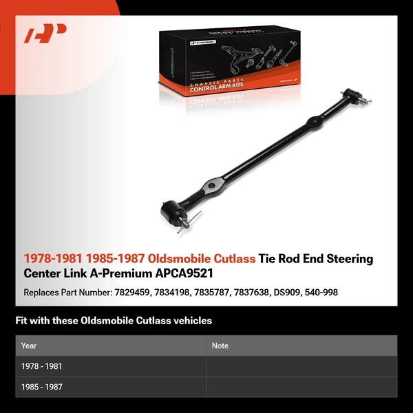 1978-1981 1985-1987 Oldsmobile Cutlass Tie Rod End Steering Center Link A-Premium APCA9521