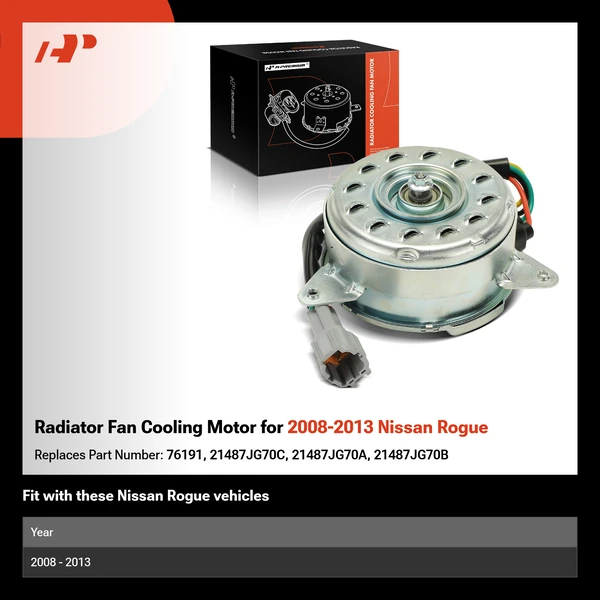Radiator Fan Cooling Motor for 2008-2013 Nissan Rogue