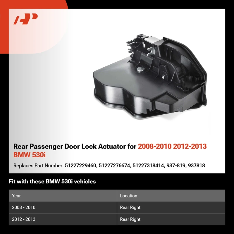 Rear Passenger Door Lock Actuator for 2008-2010 2012-2013 BMW 530i