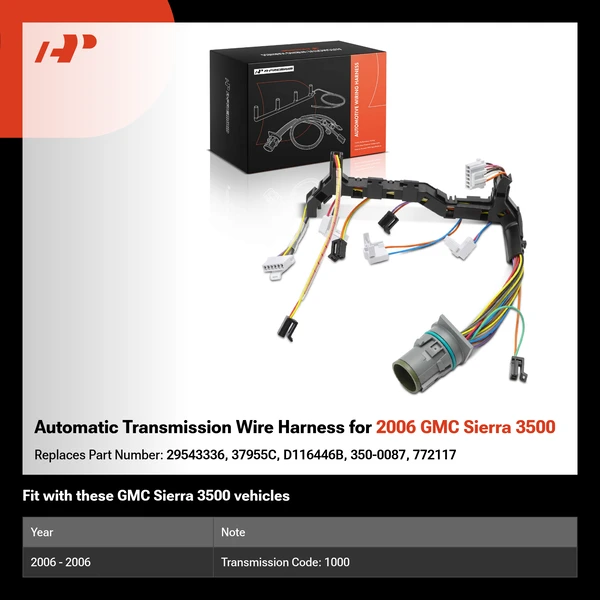 Automatic Transmission Wire Harness for 2006 GMC Sierra 3500