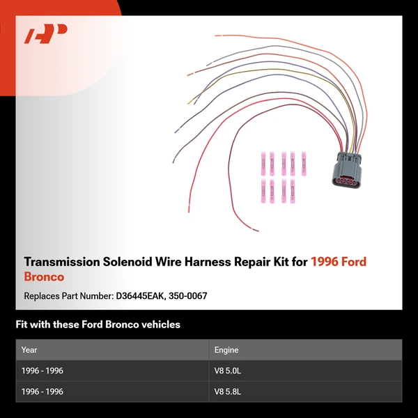 Transmission Solenoid Wire Harness Repair Kit for 1996 Ford Bronco