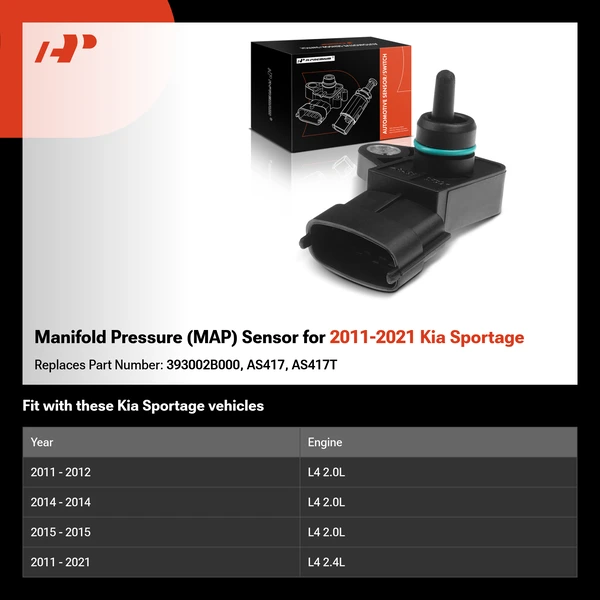Manifold Pressure (MAP) Sensor for 2011-2021 Kia Sportage