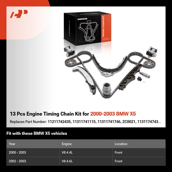 13 Pcs Engine Timing Chain Kit for 2000-2003 BMW X5