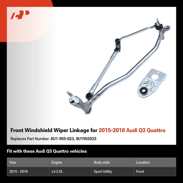 Front Windshield Wiper Linkage for 2015-2018 Audi Q3 Quattro