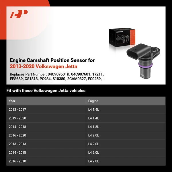 Engine Camshaft Position Sensor for 2013-2020 Volkswagen Jetta