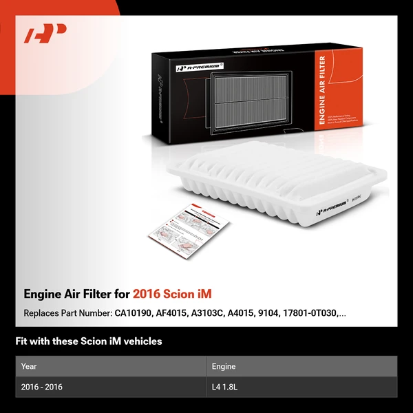 Engine Air Filter for 2016 Scion iM