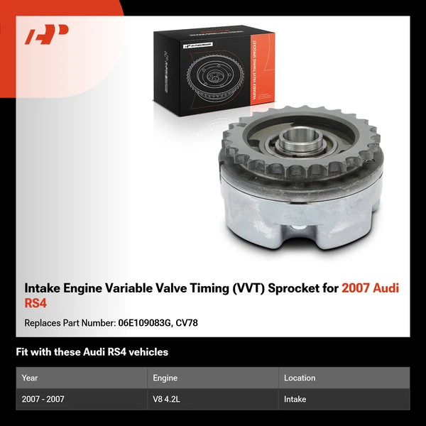 Intake Engine Variable Valve Timing (VVT) Sprocket for 2007 Audi RS4