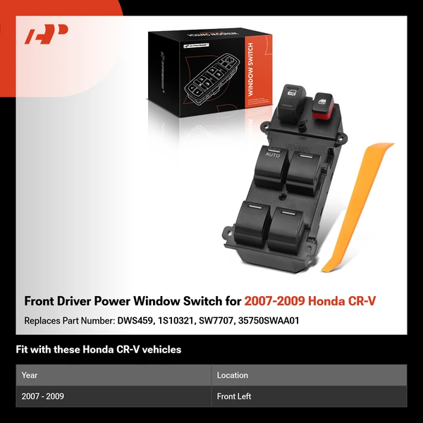 Front Driver Power Window Switch for 2007-2009 Honda CR-V