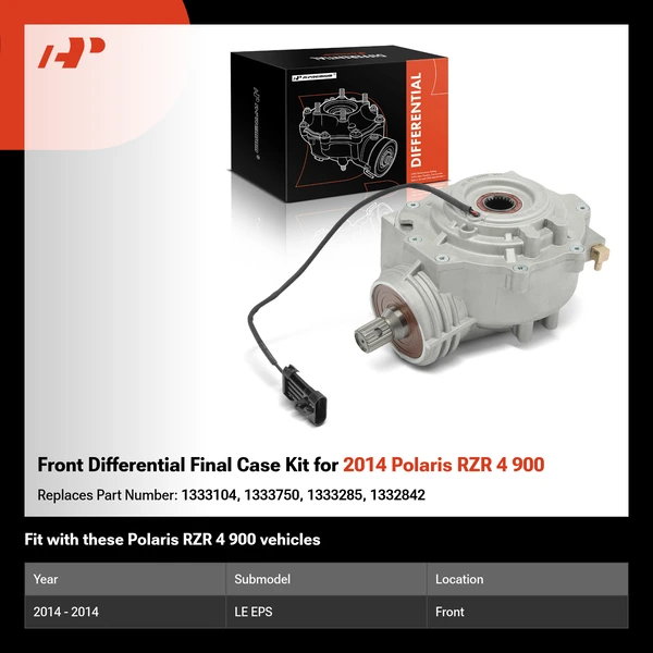 Front Differential Final Case Kit for 2014 Polaris RZR 4 900