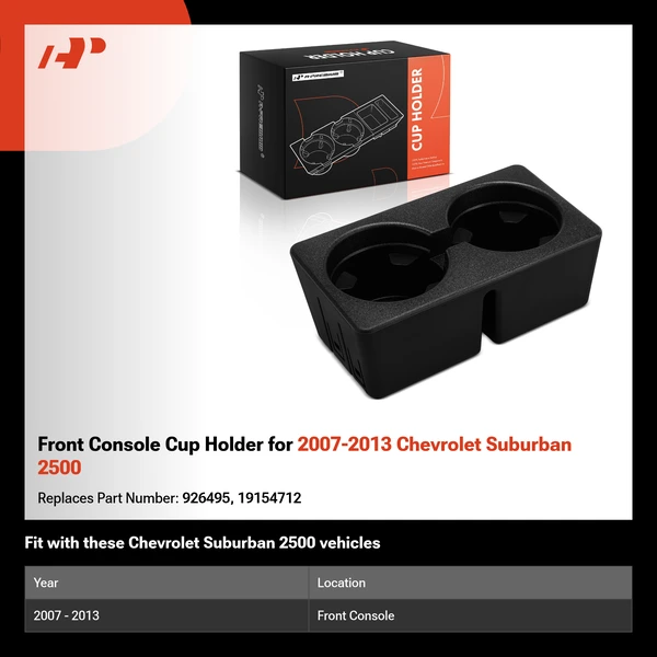 Front Console Cup Holder for 2007-2013 Chevrolet Suburban 2500