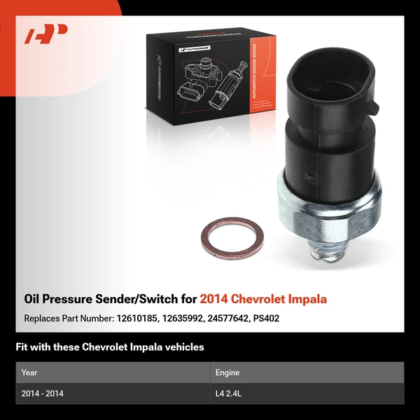 Oil Pressure Sender/Switch for 2014 Chevrolet Impala
