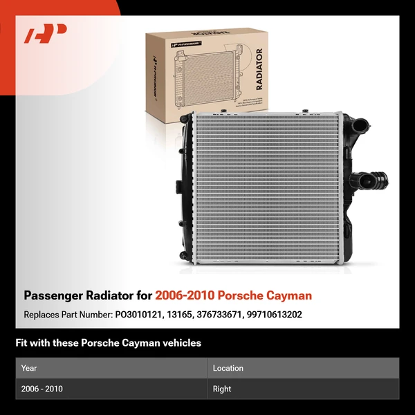 Passenger Radiator for 2006-2010 Porsche Cayman