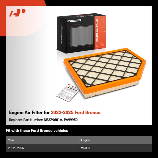 Engine Air Filter for 2022-2025 Ford Bronco