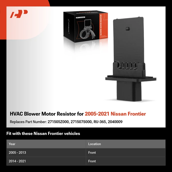 HVAC Blower Motor Resistor for 2005-2021 Nissan Frontier