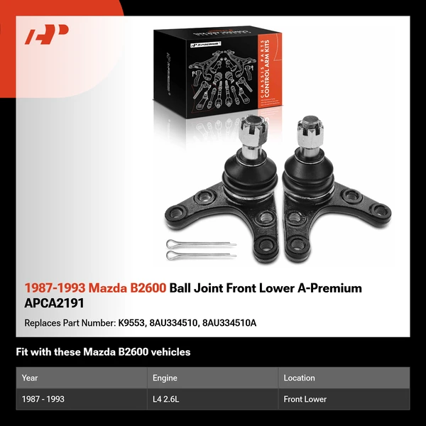 1987-1993 Mazda B2600 Ball Joint Front Lower A-Premium APCA2191